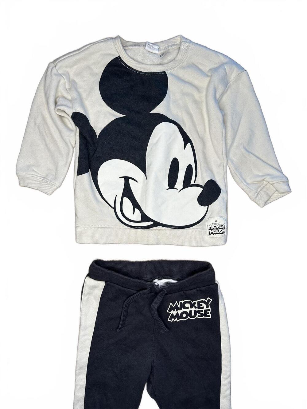 H&M Disney Mickey Sweatshirt Jogger Set 18-24M